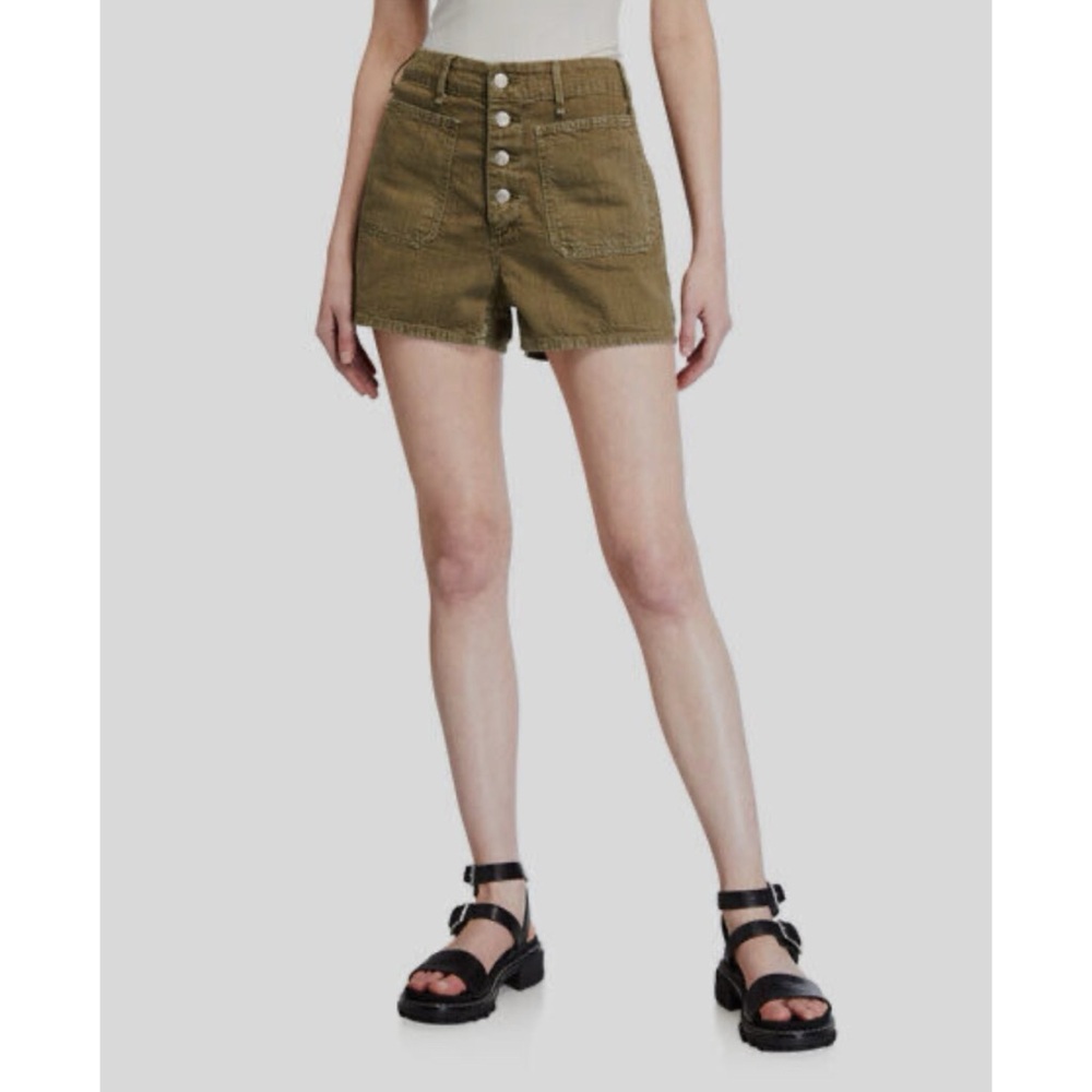 Rag & Bone Green Military Shorts - Picture 4 of 11